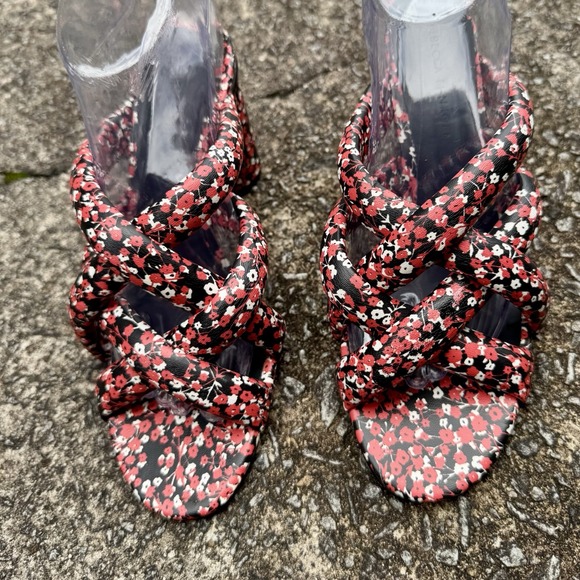 Rebecca Minkoff Women's Sz 8 M Amandine Floral Print Block Heel Slide On Sandal - Picture 4 of 16